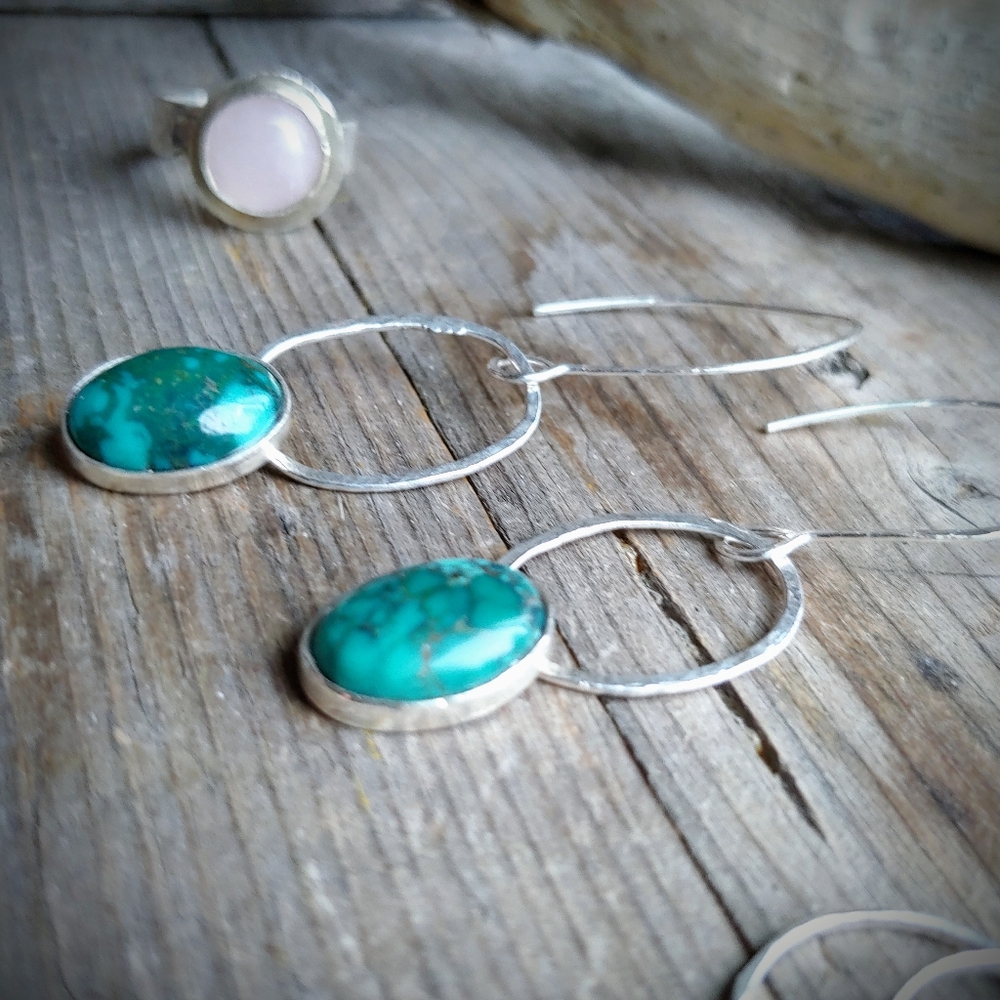 🛑SOLD🛑Artisan Turquoise & Solid Sterling Silver - Issabeau Jewelry - Picture 2 of 9